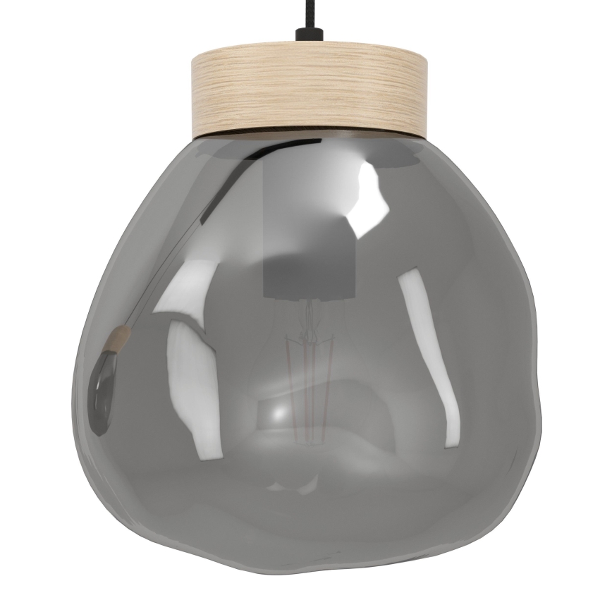 Eglo - Lustra ar auklu 3xE27/40W/230V dūmakains