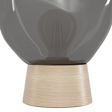 Eglo - Galda lampa 1xE27/40W/230V dūmakains