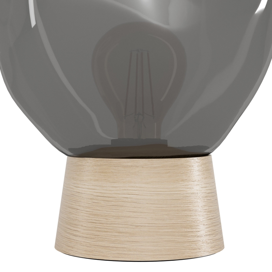 Eglo - Galda lampa 1xE27/40W/230V dūmakains