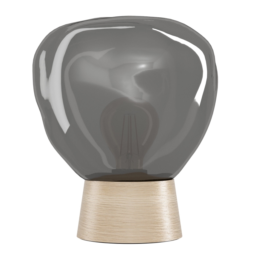 Eglo - Galda lampa 1xE27/40W/230V dūmakains