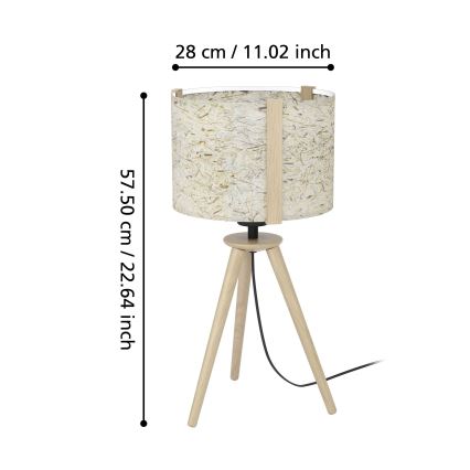 Eglo - Galda lampa 1xE27/25W/230V bēša
