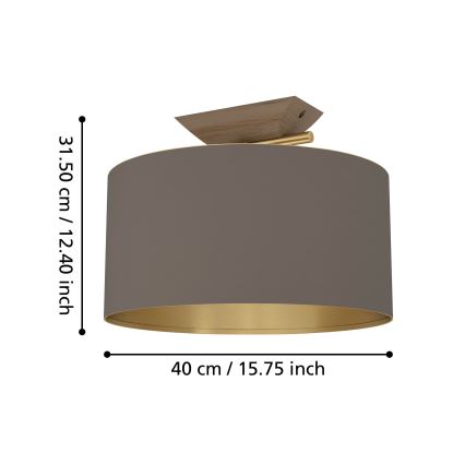 Eglo - Griestu lampa 1xE27/40W/230V brūna/zelta