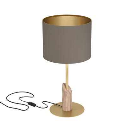 Eglo - Galda lampa 1xE27/40W/230V brūna/zelta