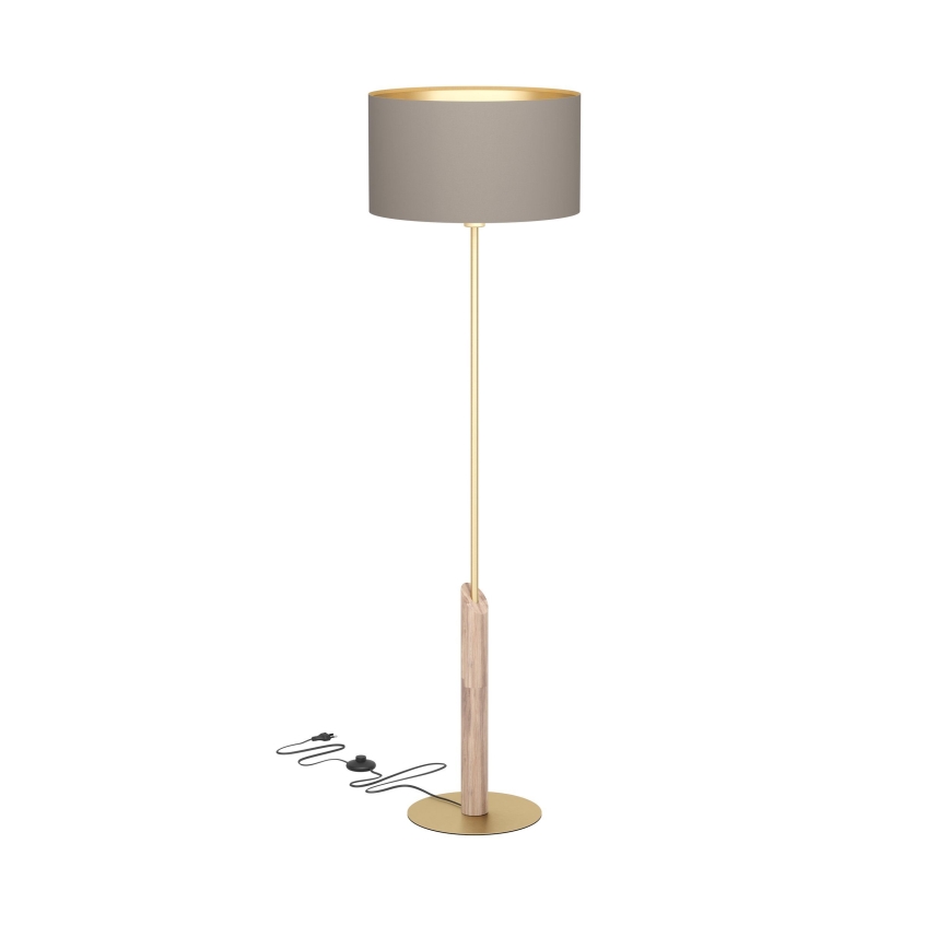 Eglo - Grīdas stāvlampa 1xE27/40W/230V brūna/zelta
