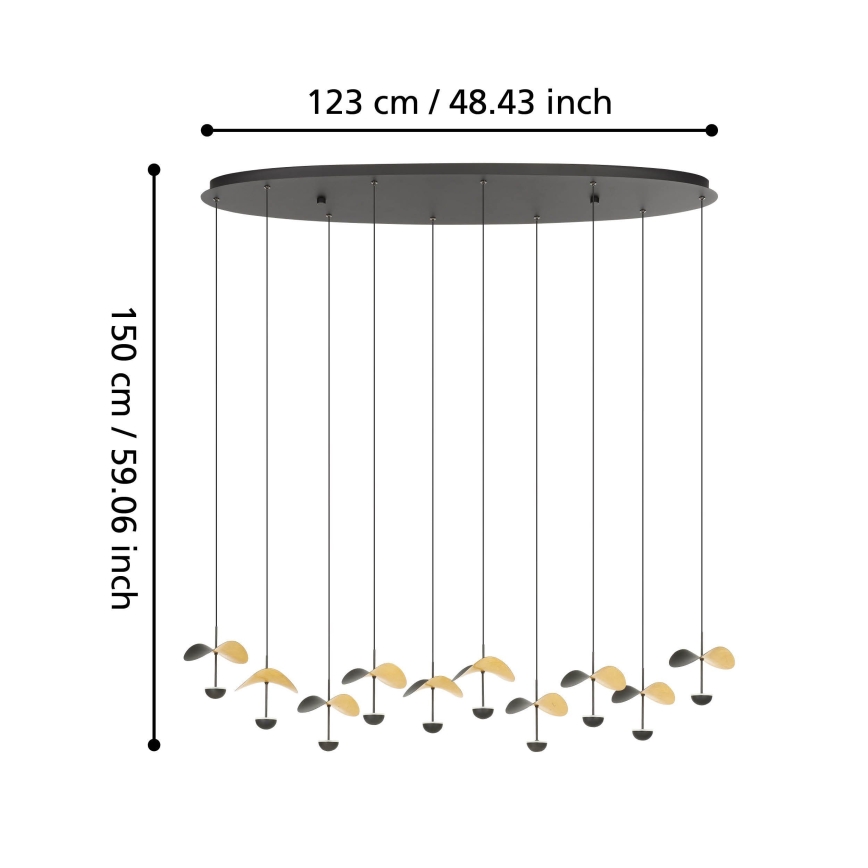 Eglo - LED Aptumšojama lustra ar auklu 10xLED/2,3W/230V 3000K