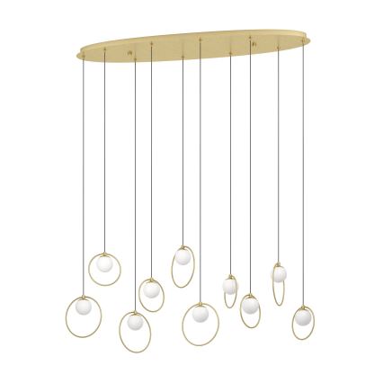Eglo - LED Aptumšojama lustra ar auklu 10xLED/3W/230V 3000K zelta