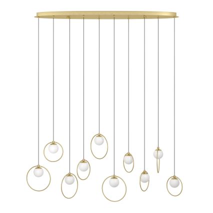 Eglo - LED Aptumšojama lustra ar auklu 10xLED/3W/230V 3000K zelta