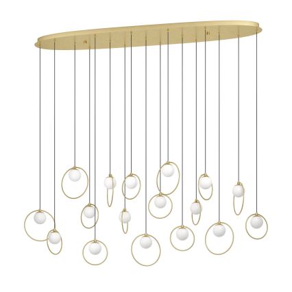 Eglo - LED Aptumšojama lustra ar auklu 17xLED/3W/230V 3000K zelta