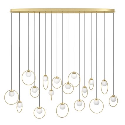 Eglo - LED Aptumšojama lustra ar auklu 17xLED/3W/230V 3000K zelta