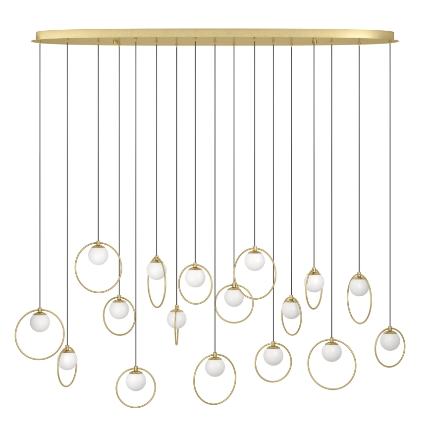 Eglo - LED Aptumšojama lustra ar auklu 17xLED/3W/230V 3000K zelta