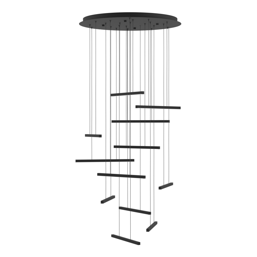 Eglo - LED Aptumšojama lustra ar auklu 12xLED/8,4W/230V 3000K melna