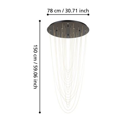 Eglo - LED Aptumšojama griestu lampa 8xLED/4,2W/230V 3000K
