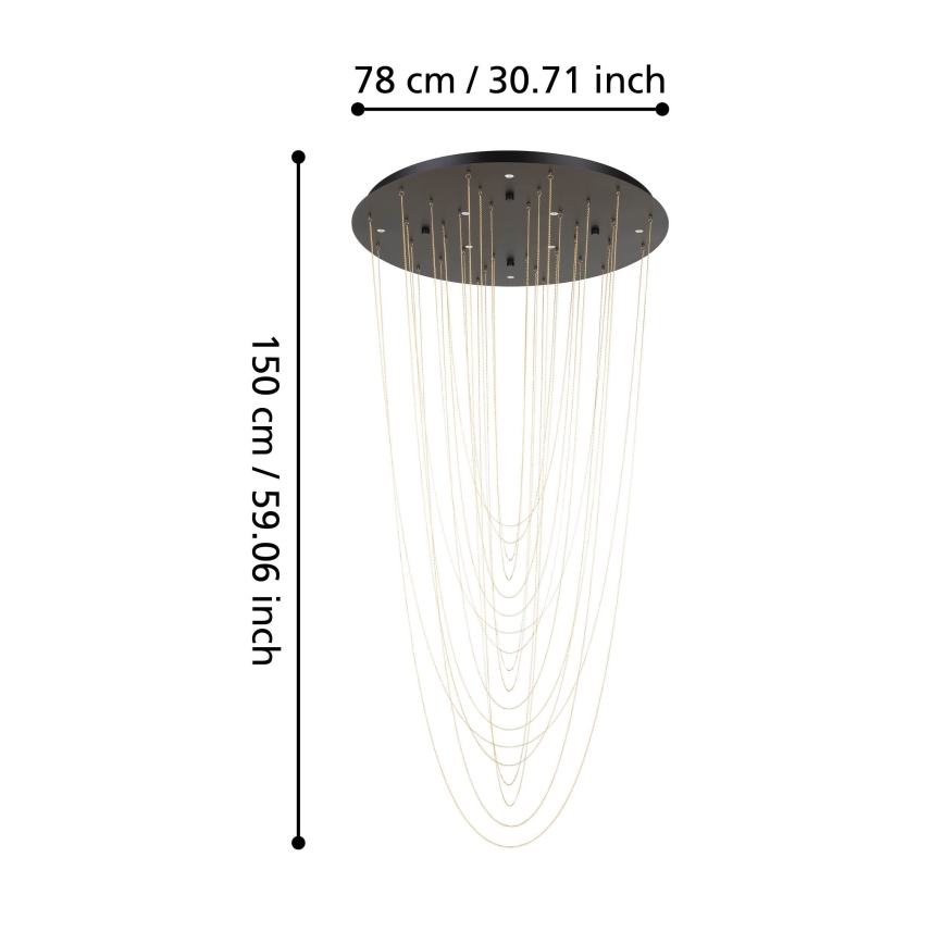 Eglo - LED Aptumšojama griestu lampa 8xLED/4,2W/230V 3000K