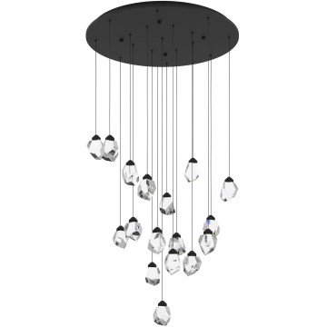 Eglo 390357 - LED Aptumšojama lustra ar auklu SINDICAT 17xLED/3W/230V melna/caurspīdīga