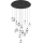 Eglo 390357 - LED Aptumšojama lustra ar auklu SINDICAT 17xLED/3W/230V melna/caurspīdīga