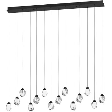 Eglo 390358 - LED Aptumšojama lustra ar auklu SINDICAT 14xLED/3W/230V melna/caurspīdīga