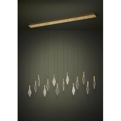 Eglo - LED Aptumšojama lustra ar auklu 14xLED/3,3W/230V 3000K zelta