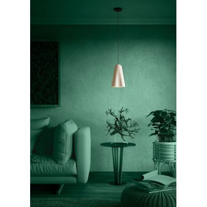 Eglo - Lustra ar auklu 1xE27/40W/230V bēša