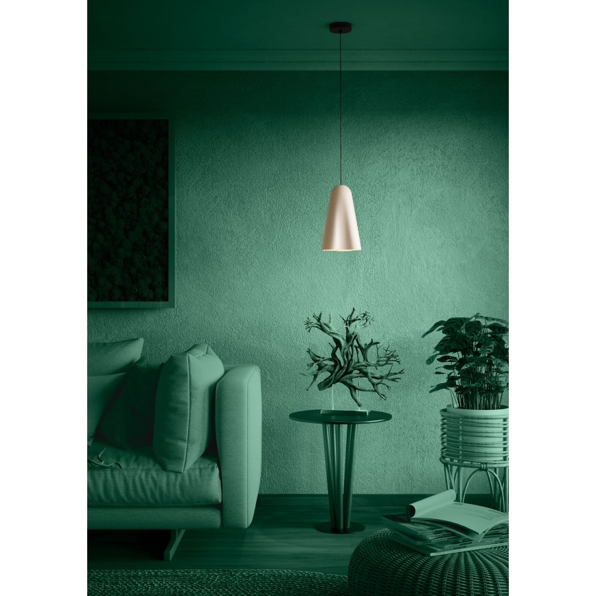 Eglo - Lustra ar auklu 1xE27/40W/230V bēša
