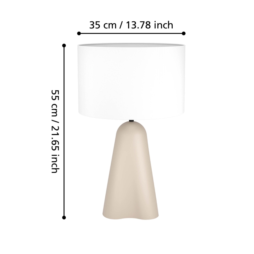 Eglo - Galda lampa 1xE27/40W/230V bēša