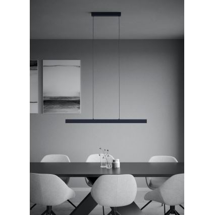 Eglo - LED Aptumšojama lustra ar auklu LED/20W/230V 3000K melna