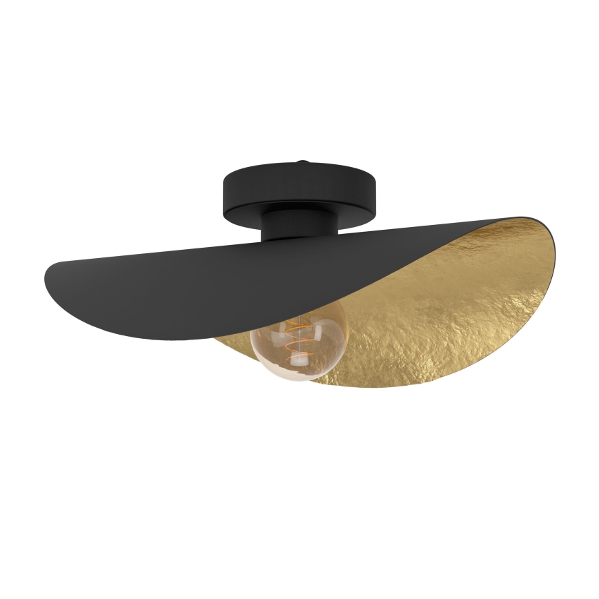 Eglo - Griestu lampa 1xE27/40W/230V melna/zelta