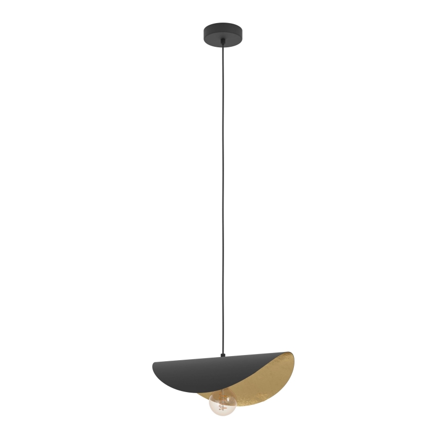 Eglo - Lustra ar auklu 1xE27/40W/230V 41 cm melna/zelta