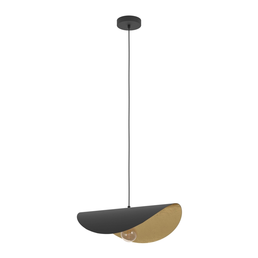 Eglo - Lustra ar auklu 1xE27/40W/230V 53 cm melna/zelta