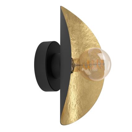 Eglo - Sienas lampa 1xE27/40W/230V melna/zelta