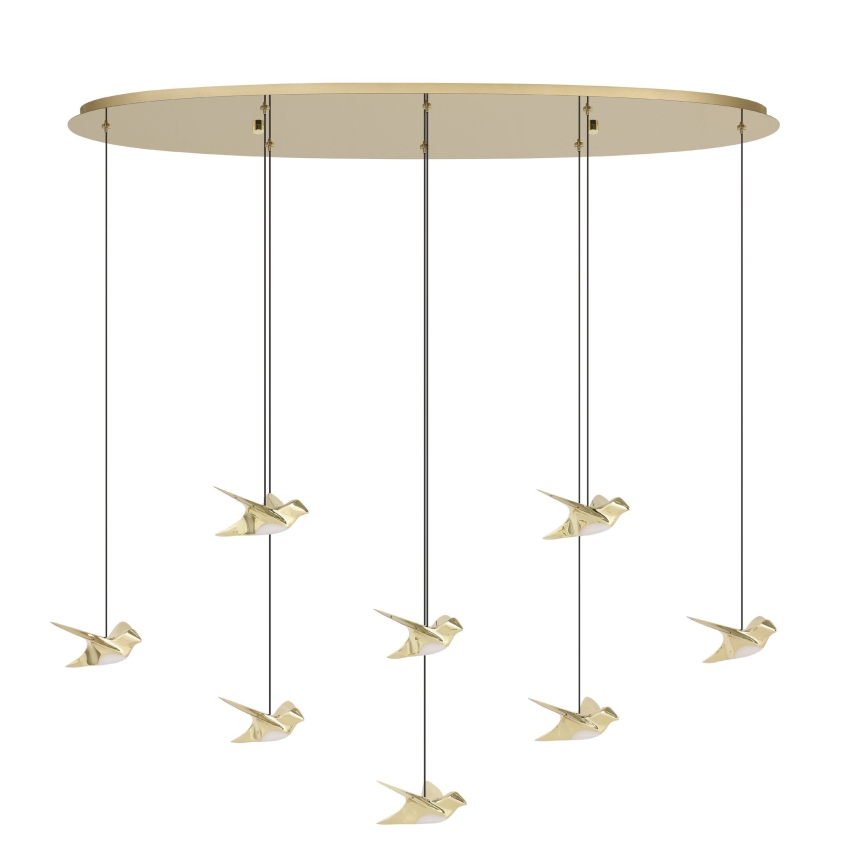 Eglo - LED Aptumšojama lustra ar auklu 8xLED/4,2W/230V 3000K zelta