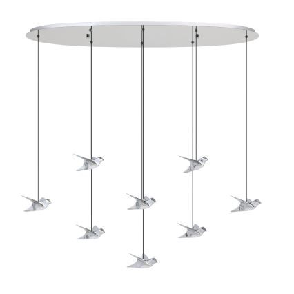 Eglo - LED Aptumšojama lustra ar auklu 8xLED/4,2W/230V 3000K spīdīgi hromēts