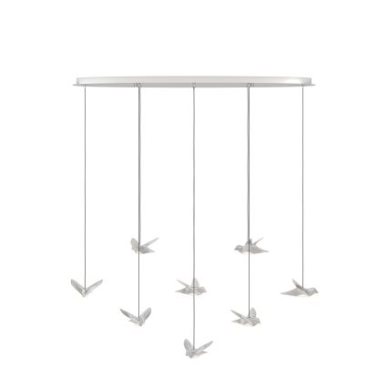 Eglo - LED Aptumšojama lustra ar auklu 8xLED/4,2W/230V 3000K spīdīgi hromēts