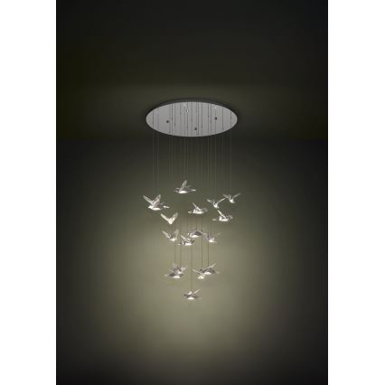 Eglo - LED Aptumšojama lustra ar auklu 17xLED/3W/230V 3000K spīdīgi hromēts