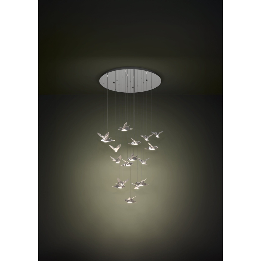 Eglo - LED Aptumšojama lustra ar auklu 17xLED/3W/230V 3000K spīdīgi hromēts