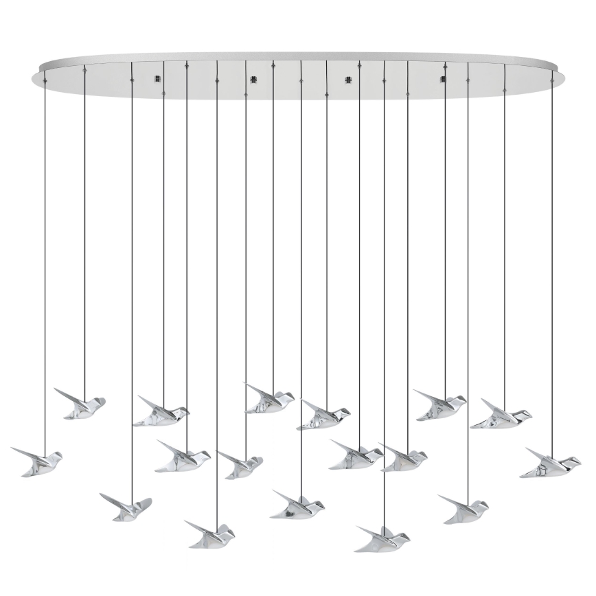 Eglo - LED Aptumšojama lustra ar auklu 17xLED/3W/230V 3000K spīdīgi hromēts