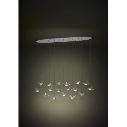 Eglo - LED Aptumšojama lustra ar auklu 17xLED/3W/230V 3000K spīdīgi hromēts