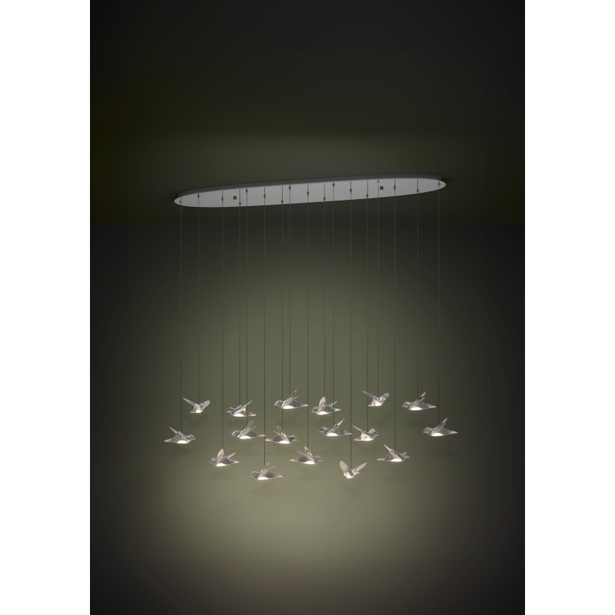 Eglo - LED Aptumšojama lustra ar auklu 17xLED/3W/230V 3000K spīdīgi hromēts