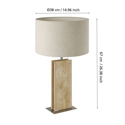 Eglo - Galda lampa 1xE27/40W/230V bēša