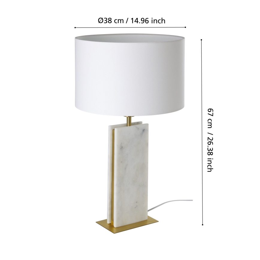 Eglo - Galda lampa 1xE27/40W/230V balta