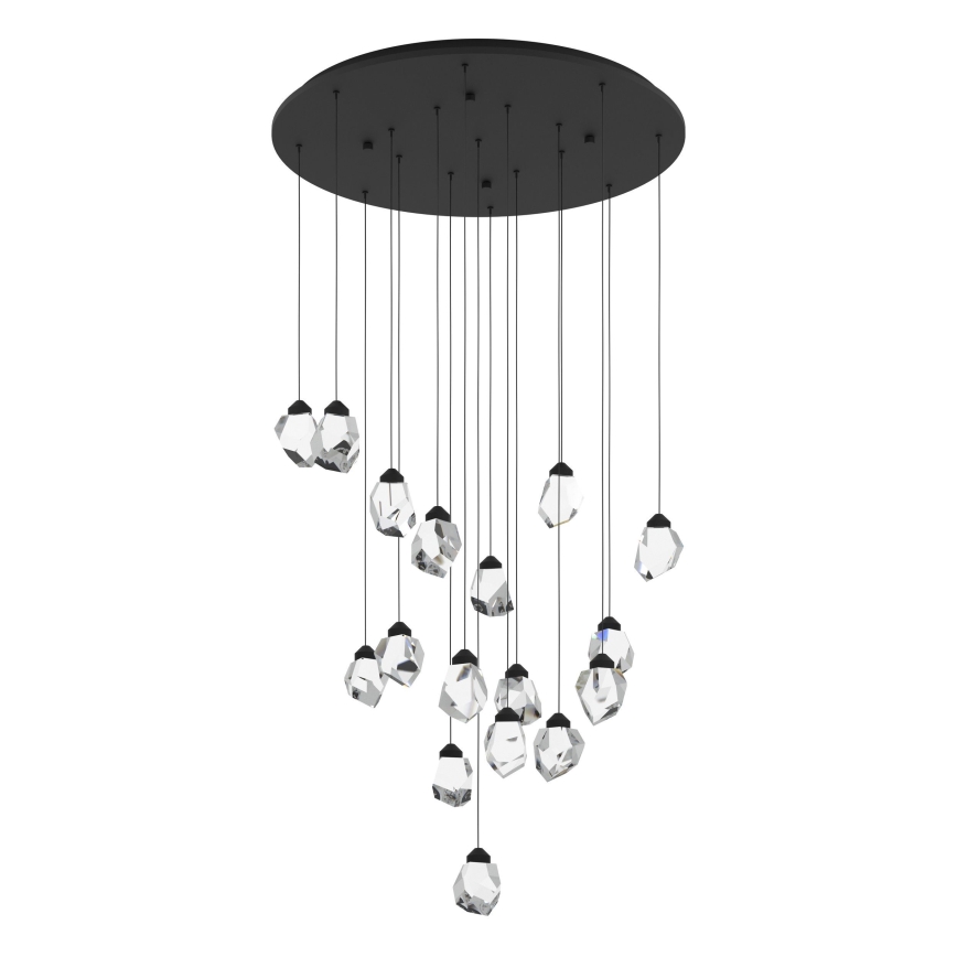 Eglo - LED Aptumšojama lustra ar auklu 17xLED/3W/230V 3000K melna/caurspīdīga