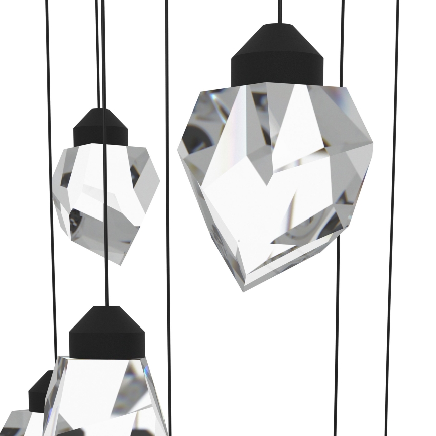 Eglo - LED Aptumšojama lustra ar auklu 17xLED/3W/230V 3000K melna/caurspīdīga
