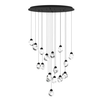 Eglo - LED Aptumšojama lustra ar auklu 17xLED/3W/230V 3000K melna/caurspīdīga