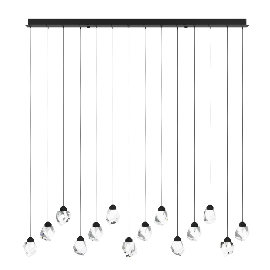 Eglo - LED Aptumšojama lustra ar auklu 14xLED/3W/230V 3000K melna/caurspīdīga