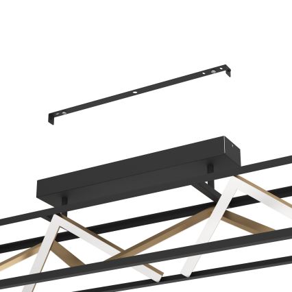 Eglo - LED Aptumšojama virsapmetuma lustra LED/45W/230V 2700-6500K melna/zelta + tālvadības pults