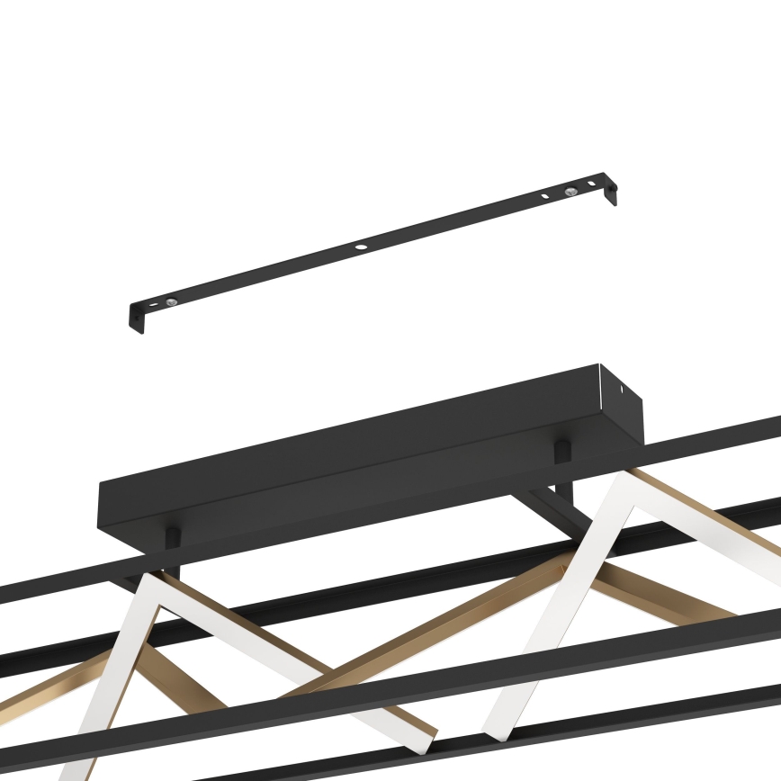 Eglo - LED Aptumšojama virsapmetuma lustra LED/45W/230V 2700-6500K melna/zelta + tālvadības pults
