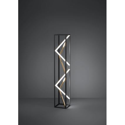 Eglo - LED Aptumšojama grīdas stāvlampa LED/23W/230V 2700-6500K melna/zelta + tālvadības pults