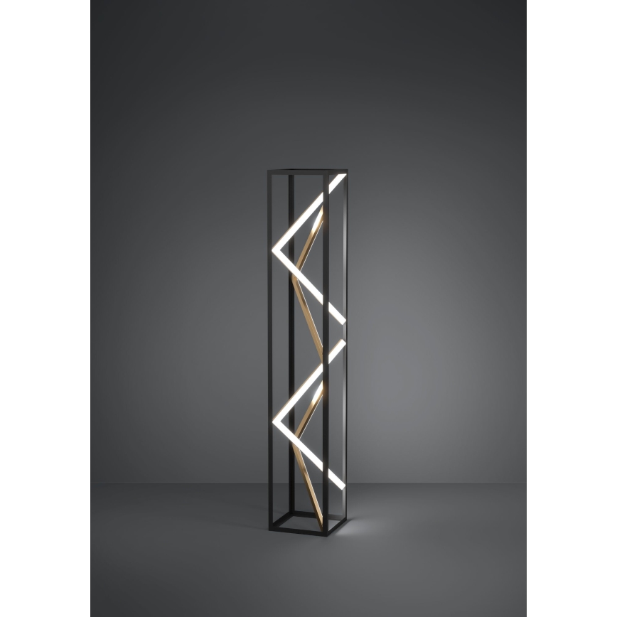 Eglo - LED Aptumšojama grīdas stāvlampa LED/23W/230V 2700-6500K melna/zelta + tālvadības pults