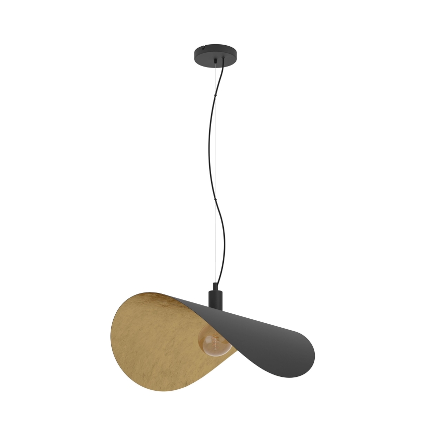 Eglo - Lustra ar auklu 1xE27/40W/230V 80 cm melna/zelta