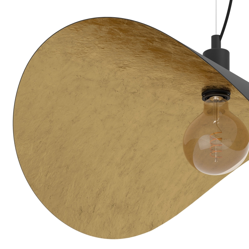 Eglo - Lustra ar auklu 1xE27/40W/230V 80 cm melna/zelta