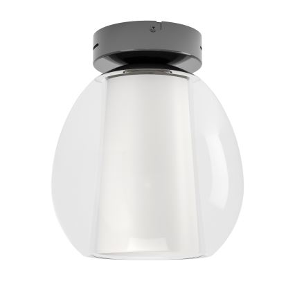 Eglo - regulējama LED griestu lampa LED/5,5W/230V + LED/1,6W 2200-6500K Ø 25 cm melns hroms + tālvadība